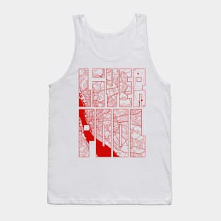 Liverpool, England City Map Typography - Oriental Tank Top